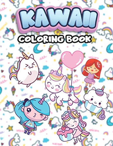 Kawaii Coloring book: Sweet and Funny kawaii doodle class , unicorn ...