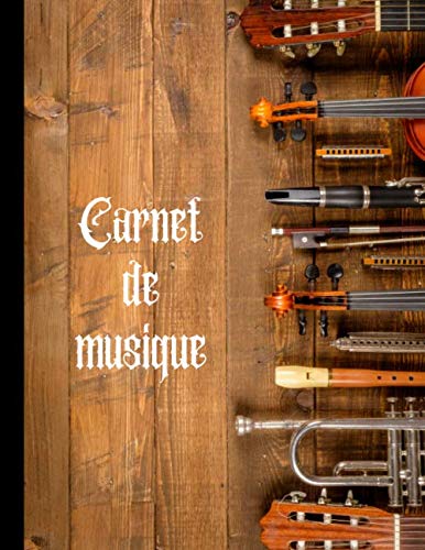 Cahier De Musique 50 Pages - Papier Qualité Pour Notation - 4 Designs Au Choix (Note Noire, Piano, Etc.) - 199g