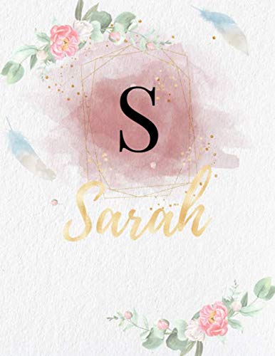 Sarah: Personalized Writing Journal / Notebook for Girls and Women ...