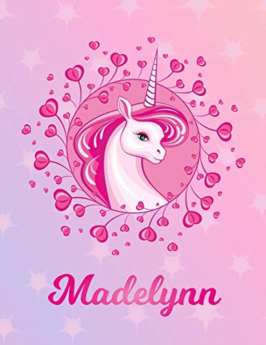 Madelynn: Madelynn Magical Unicorn Horse Large Blank Pre-K Primary Draw ...