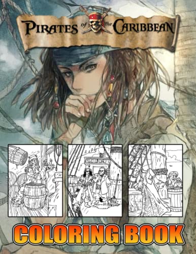 Pirates Of The Caribbean Coloring Book: Amazing gift for All Ages and