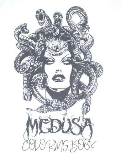Medusa coloring book: Fantasy Black and White Color In Designs From ...