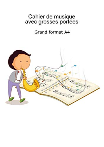 Cahier De Musique: Papier Musique Avec 8 Grosses Portées - Grand Format - 24x32 - 100 Pages : Solfège