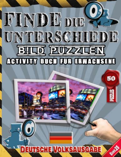 Finde Die Unterschiede : Bild Puzzlen - Activity Buch Fürs Erwachsene