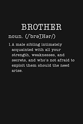 Brother: Sibling Gifts - Small Lined Writing Journal or Notebook (Card ...