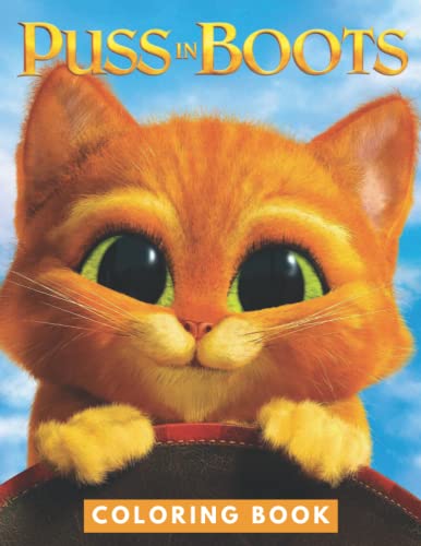 Puss in Boots Coloring Book: JUMBO Coloring Book For Kids | Ages 2-13