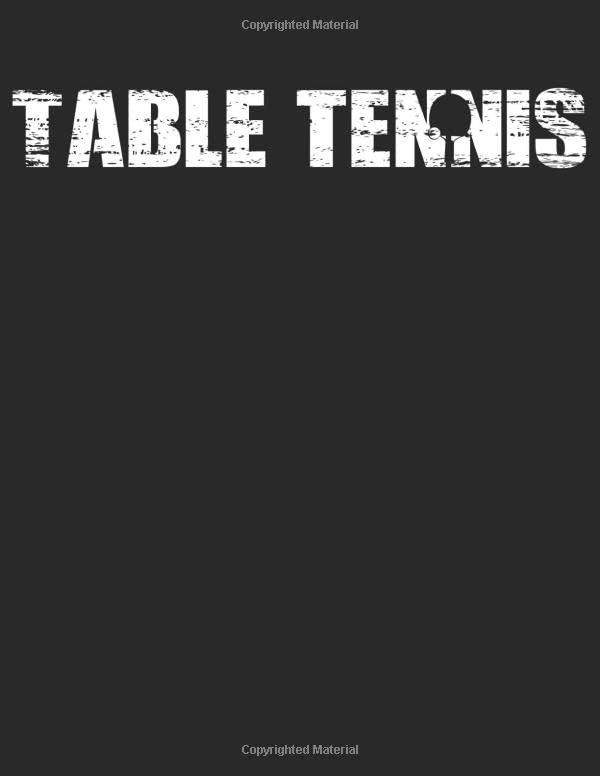 Table tennis Weekly & Monthly Planner 2020 52 Week Calendar 8.5 x 11