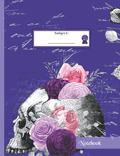 Notebook: Goth Dark Academia Alternative Aesthetic Purple Pink Skull ...