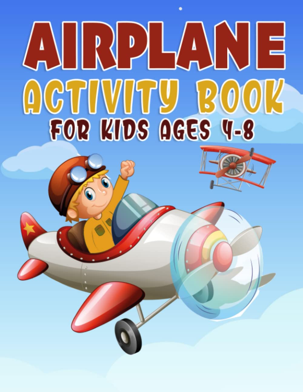 Airplane activity book for kids ages 48 Travel Activity Workbook for