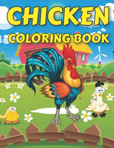 Chicken Coloring Book For Kids: Chickens Coloring Pages With Cute ...