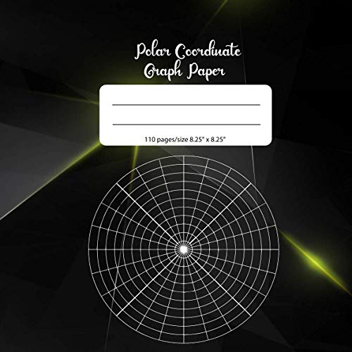 Polar Coordinate Graph Paper Notebook: Polar Sketchbook White paper ...
