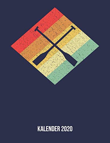 Kalender 2020: Terminplaner A4 - Retro Vintage Rudern Wochenkalender 