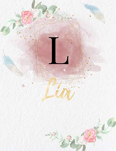 Lia: Personalized Writing Journal / Notebook for Girls and Women ...