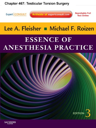 Testicular Torsion Surgery by Ronald S. Litman | Goodreads