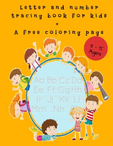 Letter and number tracing book + A free coloring page , for KIDS ages 3 ...