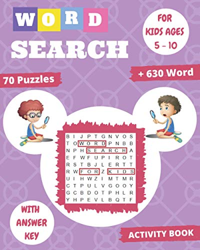 word search for kids ages 5-10: 70 Large Print Kids Word Find Puzzles ...