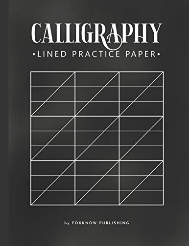Lined Calligraphy Practice Paper: Calligraphy Hand Lettering Practice ...