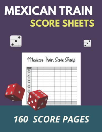 Mexican Train Score Pads: Mexican Train Score Sheets by MK wide ...