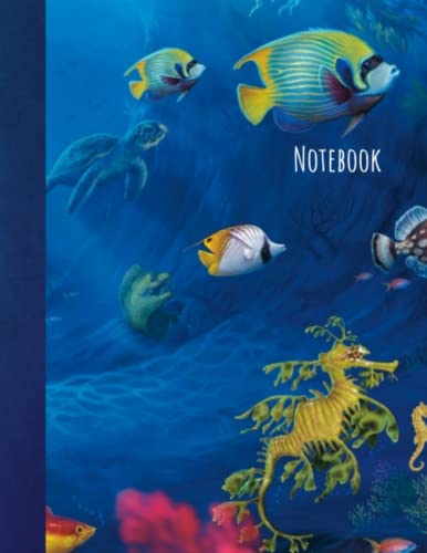 The Deep Blue: Wide ruled composition notebook: 110 lined paper wide ...