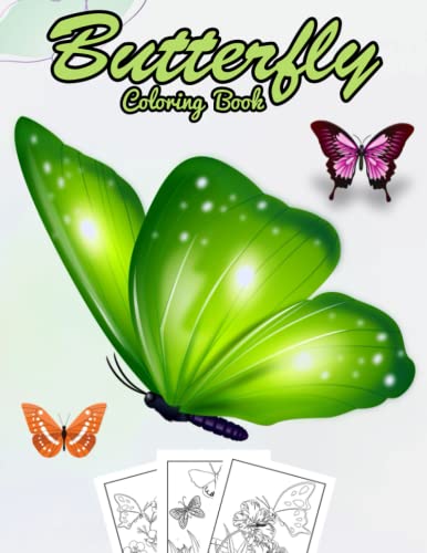 Butterfly Coloring Book: Adorable Butterflies With Flowers For