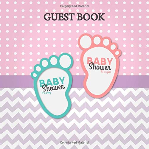 Baby Shower Boy and Girl Guest Message Book, Keepsake, Paper 120 Lined