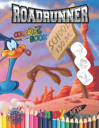 Wile E Coyote and the Road Runner coloring book for kids by foy vance