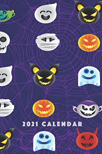 Calender 2021: Halloween Kalender 2021 / 2022, Moster, Hexe, Kürbis 