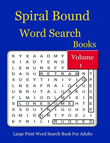 Spiral Bound Word Search Books Volume 1 Large Print Word Search Book Spiral bound word search books volume 1 large print word search book