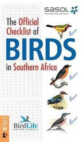 Official Checklist of Birds in Southern Africa by Birdlife South Africa ...