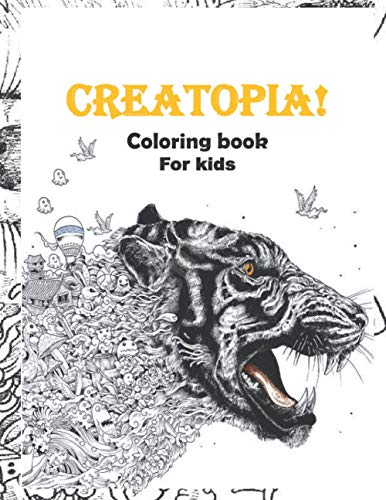 Creatopia Coloring Book: Stress Relieving Designs Animals, Mandalas