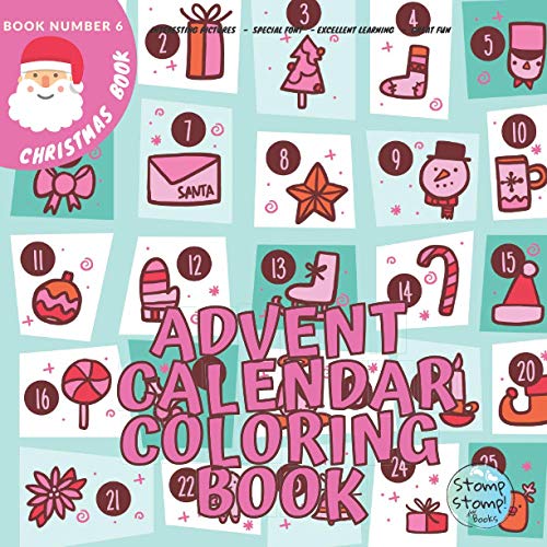Advent Calendar Coloring Book Fun 24 Numbered Coloring Pages for Kids