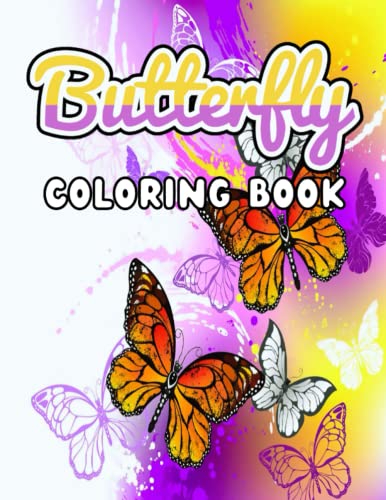 Butterfly Coloring Book: Lovely Butterfly Colouring Book for Adults ...