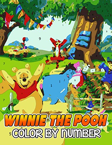 Winnie the Pooh Color by Number: Anthropomorphic Teddy Bear Cartoon ...