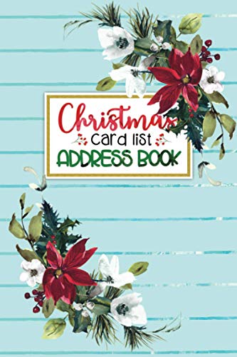 Christmas card list address book holiday notebook address greeting 