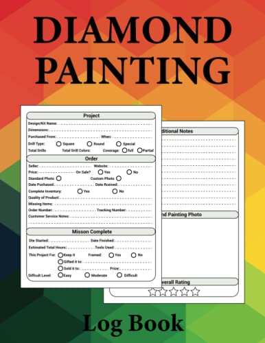 Diamond Painting Log Book: An Essential DMC Color Chart Theme Cute ...