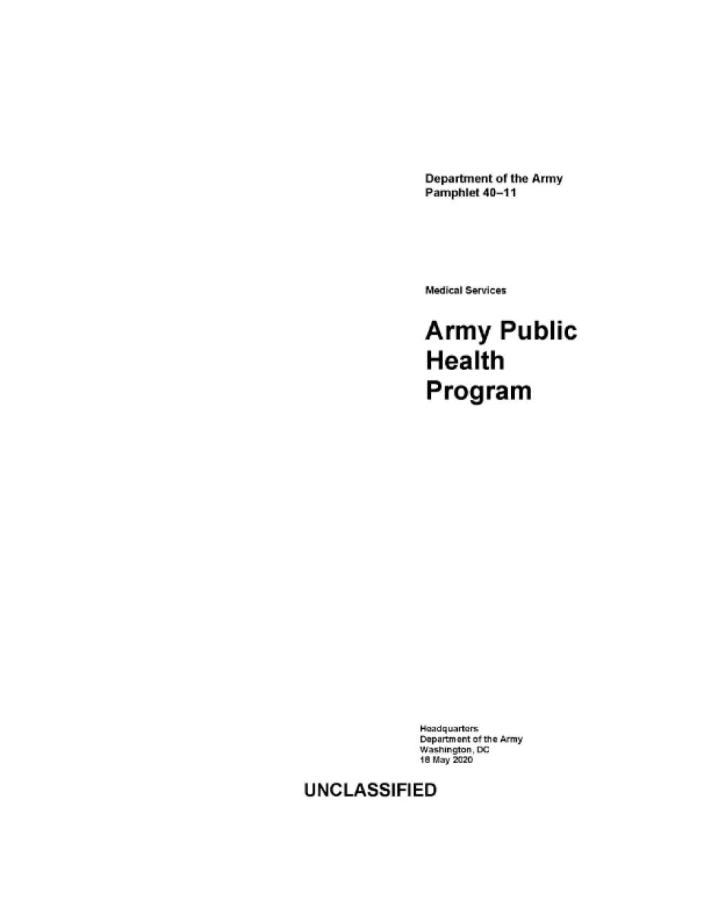 PAM 40 11 Medical Services Army Public Health Program By Luc Boudreaux