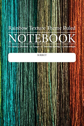 Lowercase R Notebook Theme Rainbow Texture Theme Ruled Notebook: Perfect for students, writers ...