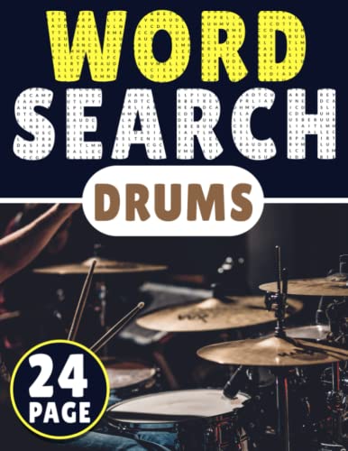 Drums Word Search: 24 Page Of Word Search Puzzles, More Than 190 ...