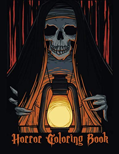 Horror Coloring Book: Horror Adults Coloring Book For Stress Relief And