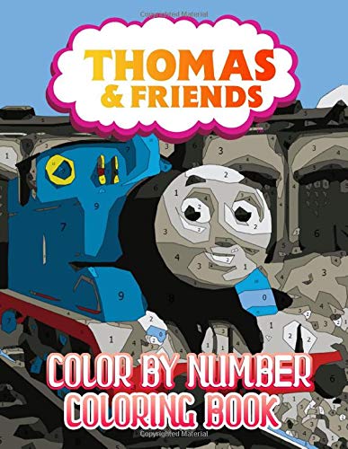 Thomas and Friends Color by Number: Steam Locomotive Cartoon ...