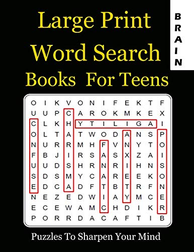 Large Print Word Search Books For Teens: Themed Word Searches, Puzzles ...