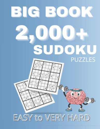 2000 SUDOKU PUZZLES EASY To VERY HARD BIG BOOK Sudoku Puzzle Book For 