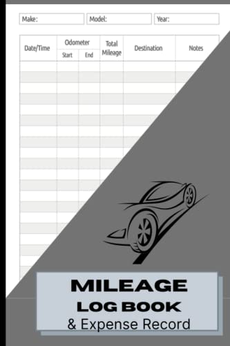 Mileage Log Book: Vehicle Mile and Expense Journal for Business or ...