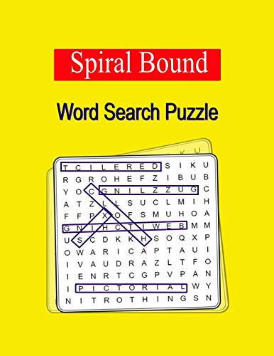 Spiral bound word search puzzle new facts on popular people and places 