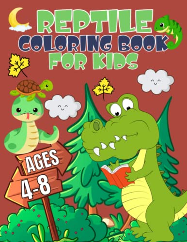 Reptile Coloring Book for Kids Ages 4-8: Coloring Pages for Children