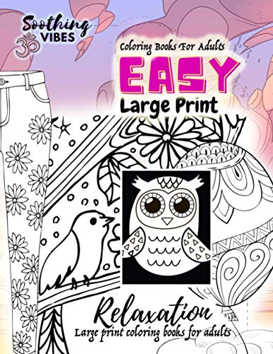 Coloring books for adults large print easy, Large print coloring books ...