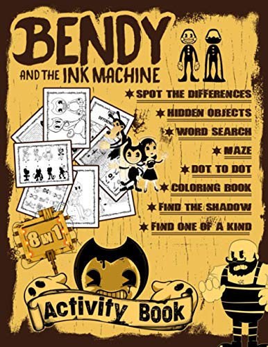 Bendy And The Ink Machine Activity Book: Nice Word Search, One Of A ...