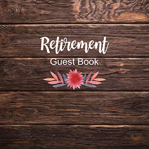 Retirement Guest Book Beautiful Wooden Vintage Guestbook For