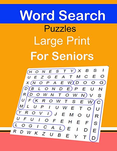 Word Search Puzzles Large Print For Seniors: LARGE PRINT Word Search ...