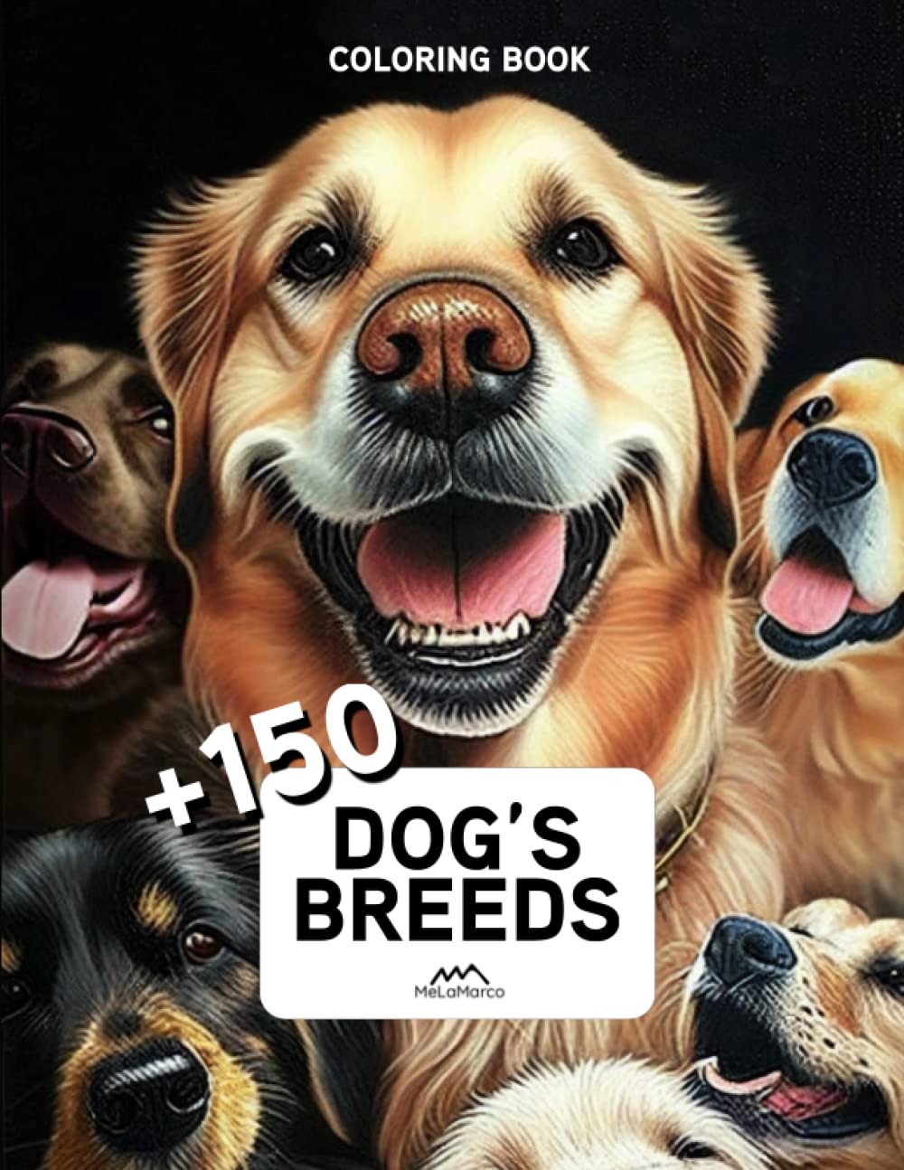 Dog's Breeds Adult Coloring Book +150 beautiful dog's breeds